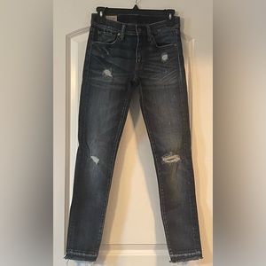 Polo Ralph Lauren Tompkins Skinney Jeans - Distressed with Raw Hem